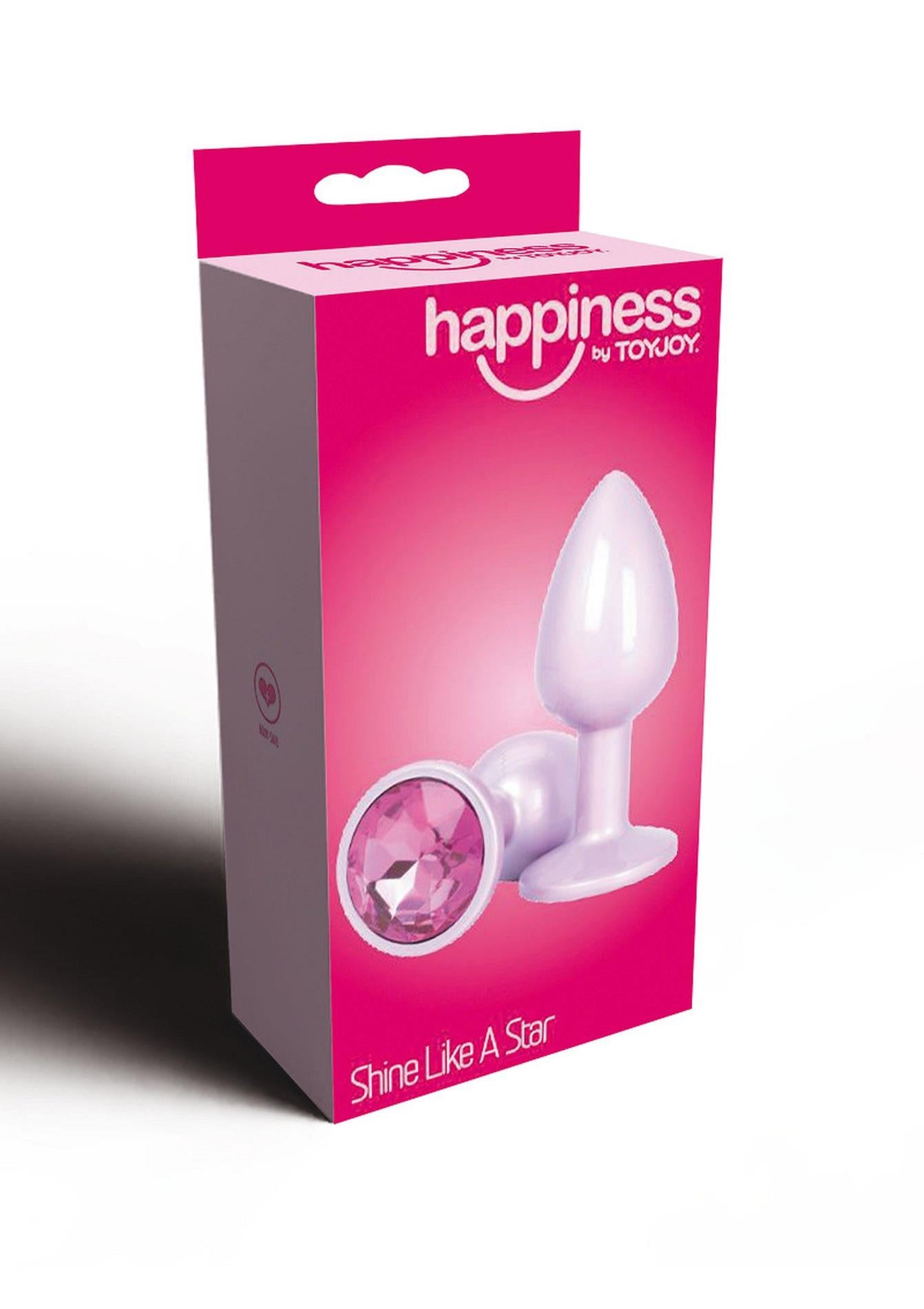 Dop anal ToyJoy Happiness Shine Like A Star, roz, 7 cm