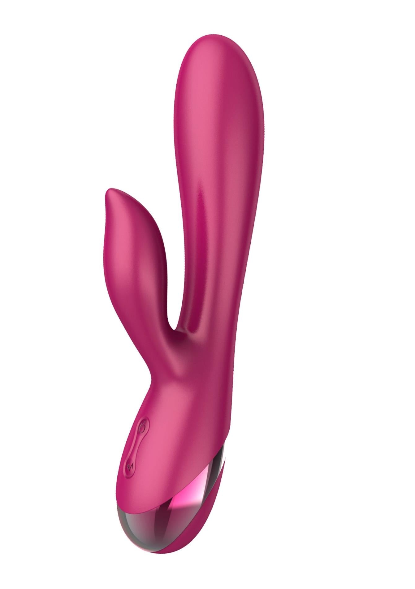 Vibrator Xocoon Endless Love din silicon, model iepuraș, 19 cm, roz