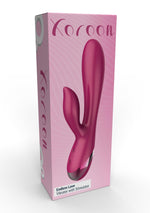Vibrator Xocoon Endless Love din silicon, model iepuraș, 19 cm, roz