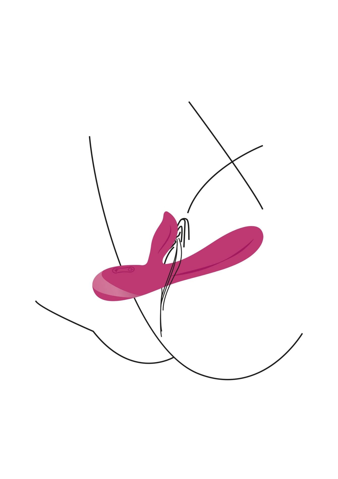 Vibrator Xocoon Endless Love din silicon, model iepuraș, 19 cm, roz