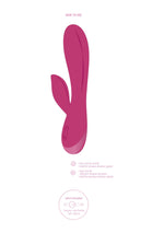 Vibrator Xocoon Endless Love din silicon, model iepuraș, 19 cm, roz