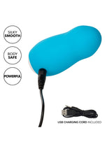 Vibrator Sugar Dream Mini cu silicon albastru și USB