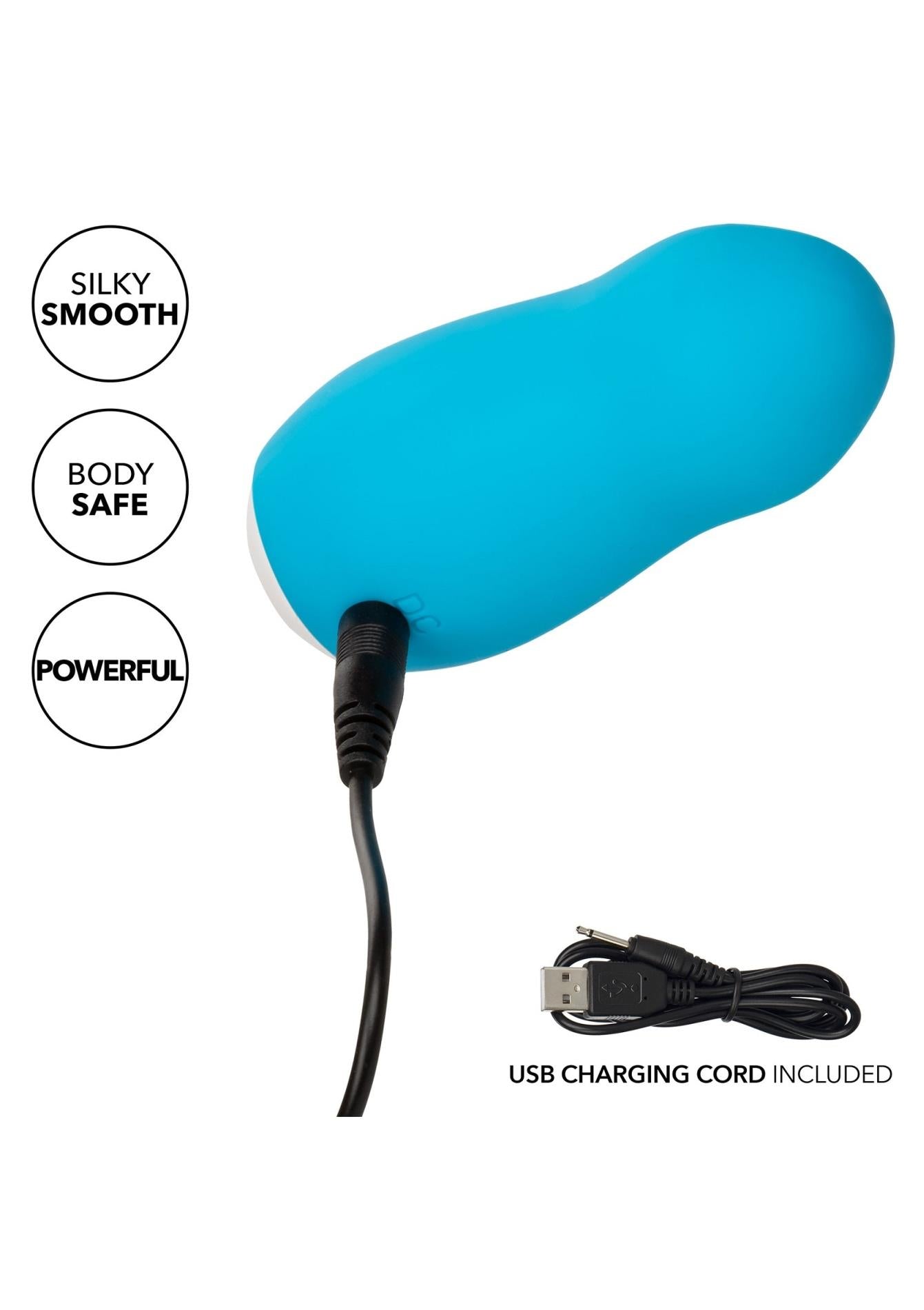Vibrator Sugar Dream Mini cu silicon albastru și USB