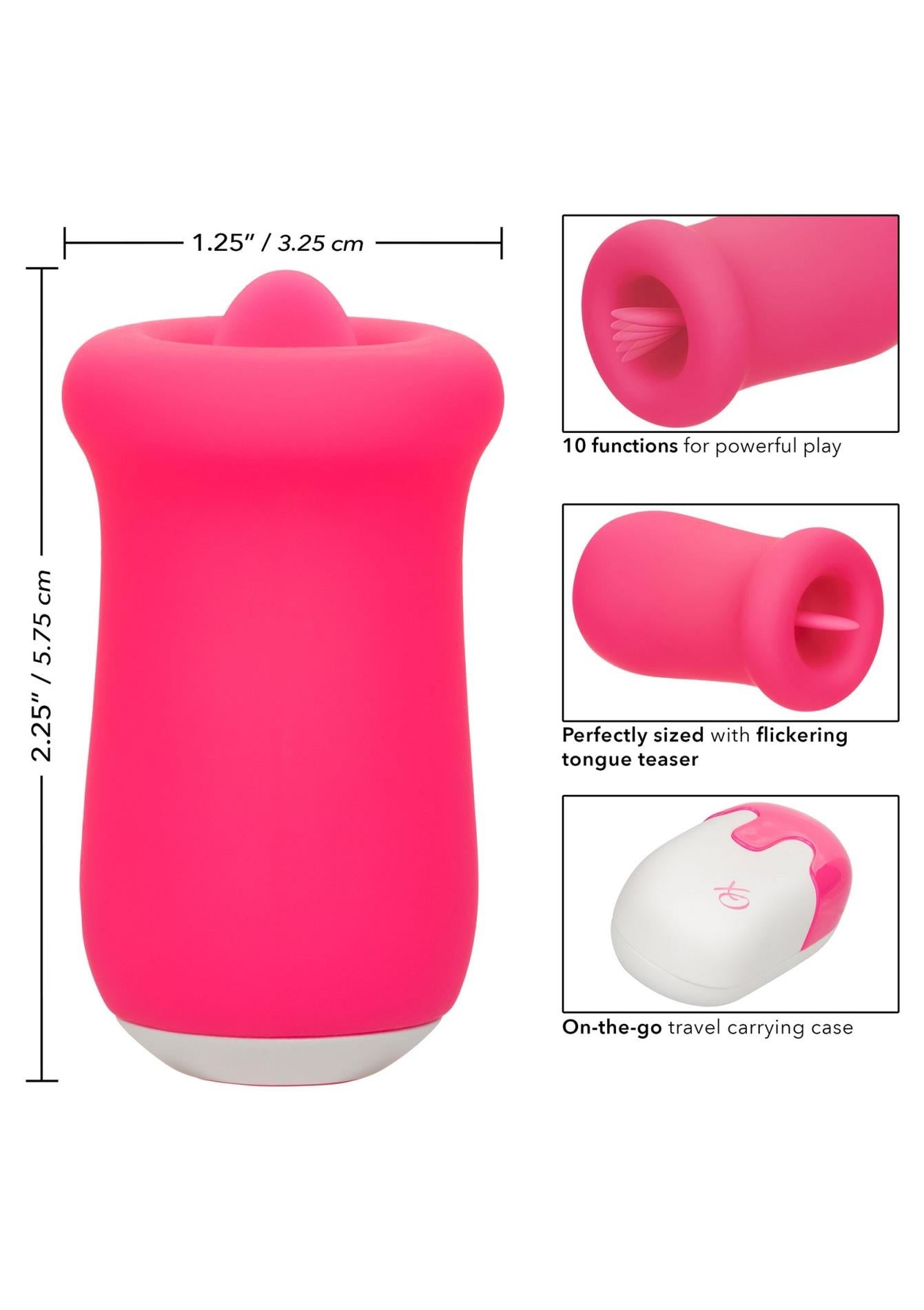 Stimulator lingual USB roz Calexotics Sugar Craze