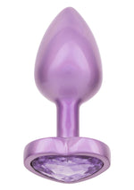 Plug anal mic cu inimă de cristal Calexotics, violet, 6 cm