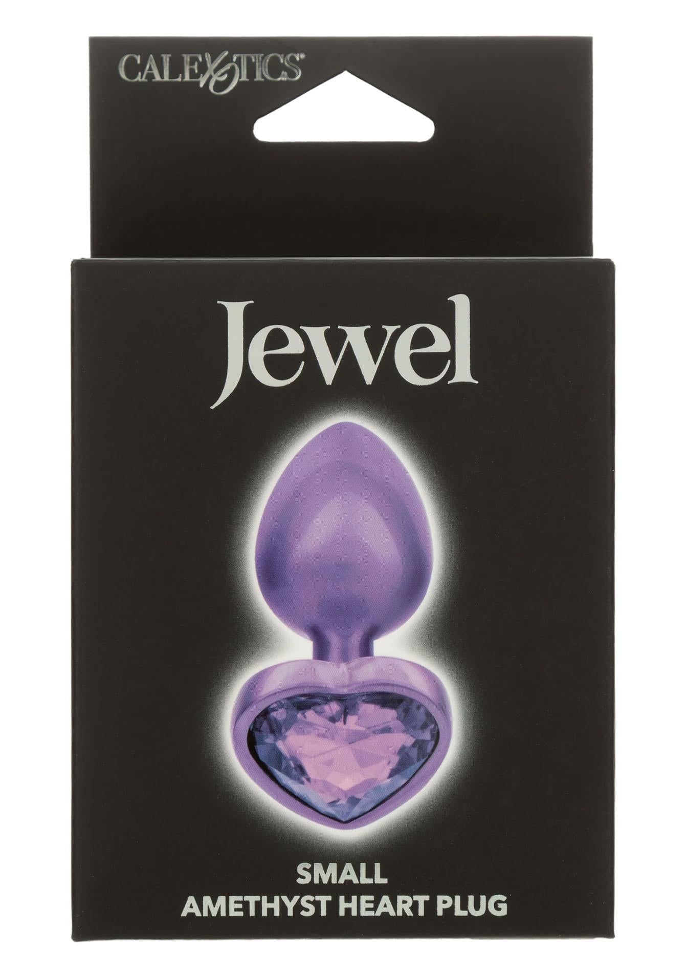 Plug anal mic cu inimă de cristal Calexotics, violet, 6 cm