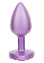 Plug anal mic cu inimă de cristal Calexotics, violet, 6 cm
