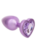 Plug anal mic cu inimă de cristal Calexotics, violet, 6 cm