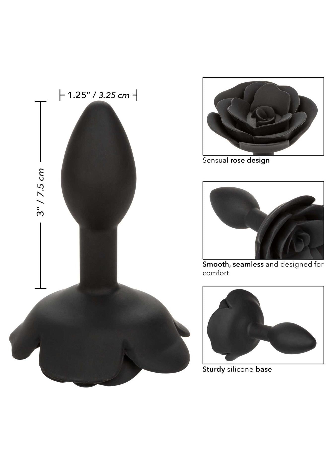 Dop anal din silicon Calexotics Small Rose Black
