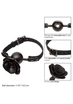 Calexotics Băutură detașabilă cu bilă Rose, silicon negru, 4,5 cm