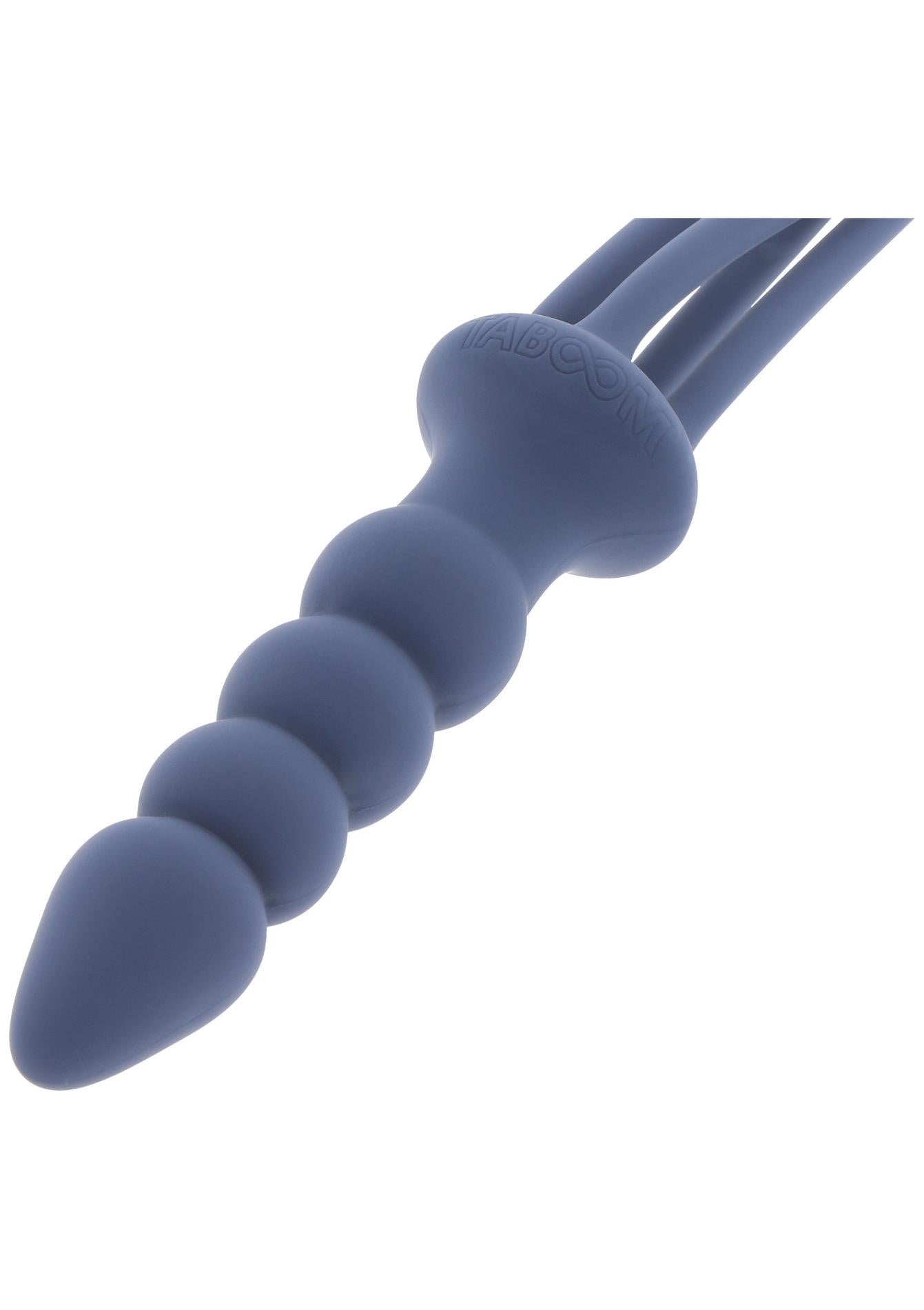 Bici Taboom din silicon cu dop anal, albastru, 38 cm