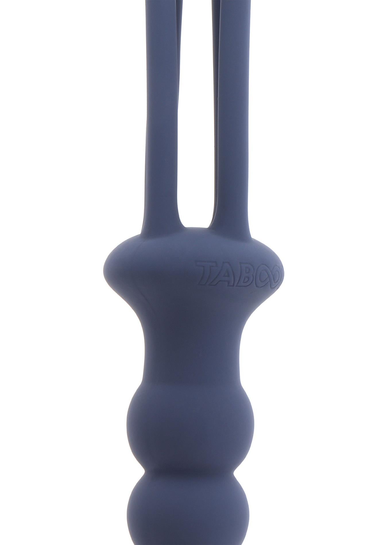 Bici Taboom din silicon cu dop anal, albastru, 38 cm