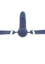 Taboom gag din silicon cu penis albastru 60 cm