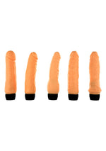 Set de cinci vibratoare Seven Creations, naturale, 18 cm