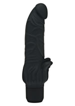 Vibrator clasic Stim ToyJoy din silicon, negru, 22 cm