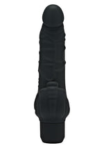 Vibrator clasic Stim ToyJoy din silicon, negru, 22 cm