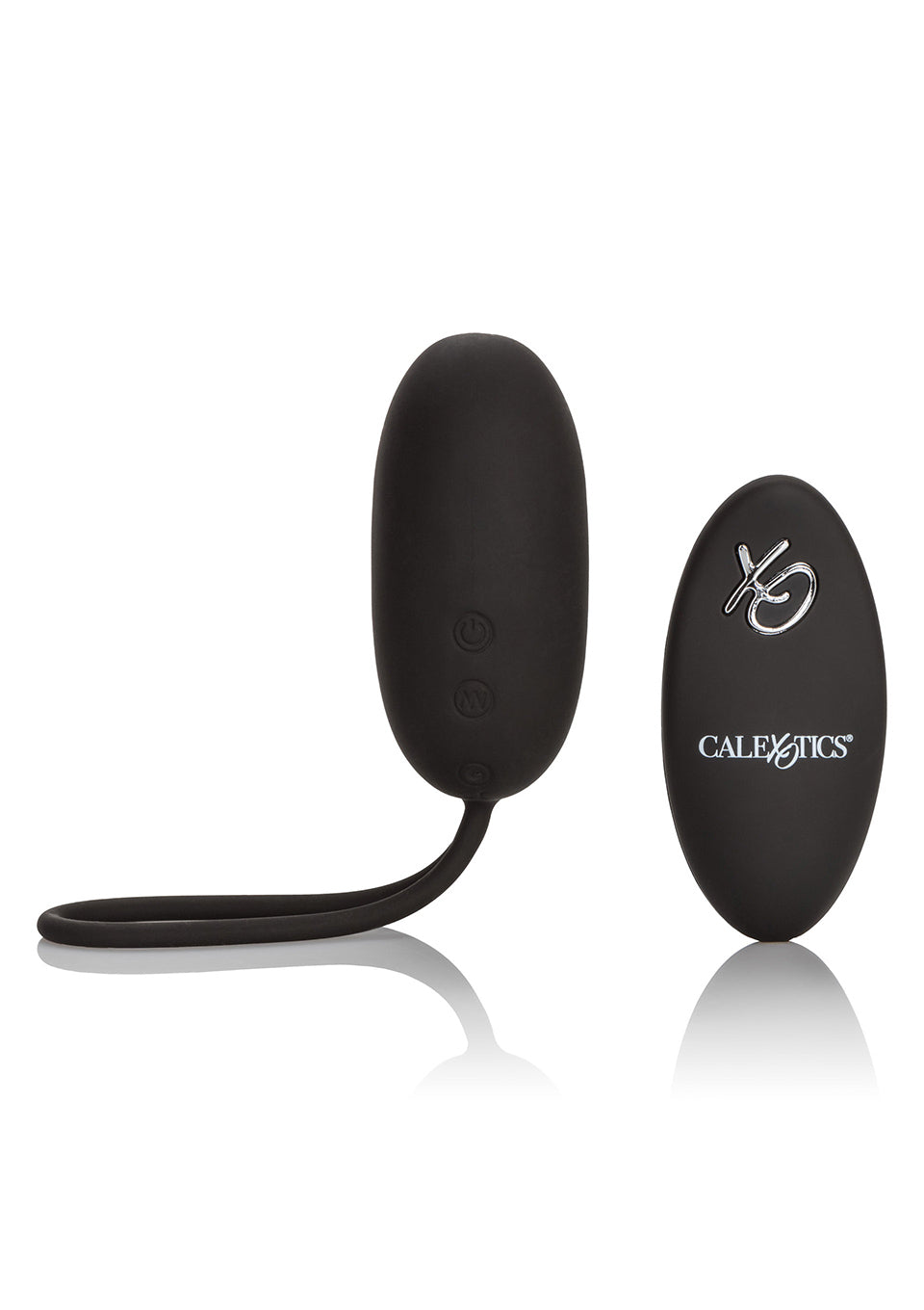 Ou vibrant Calexotics cu telecomandă, silicon, negru