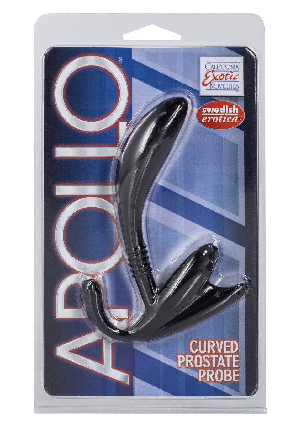 Aparat de masaj curbat pentru prostată Calexotics, negru, 11,5 cm