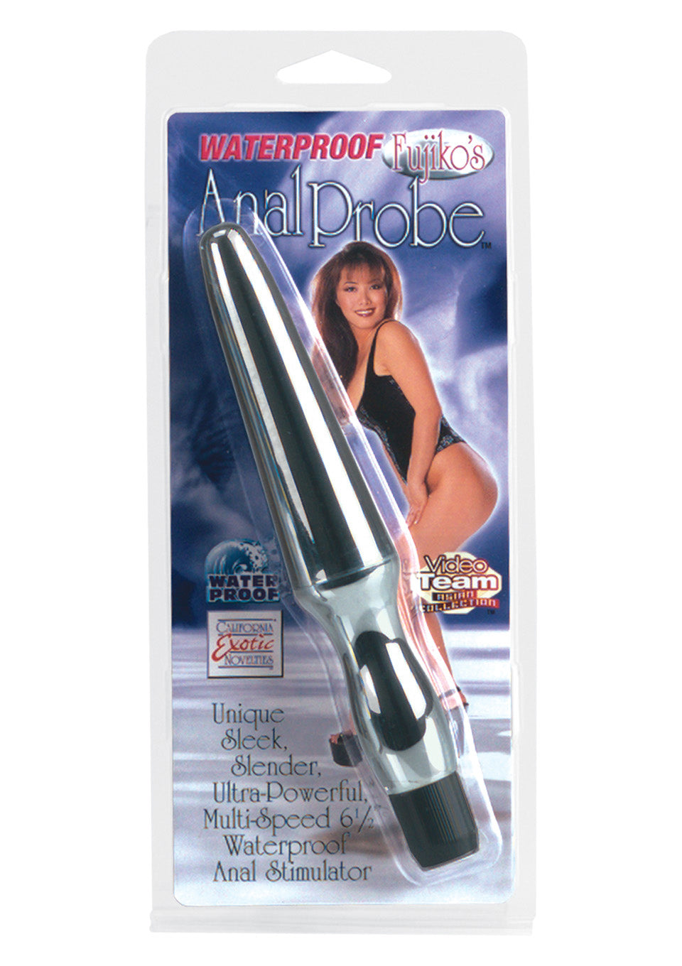 Vibrator anal impermeabil Calexotics, argintiu, 16,5 cm
