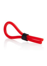 Inel pentru penis Calexotics Stud Lasso din silicon, roșu