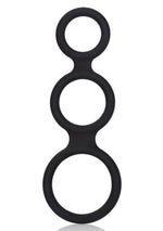 Inel pentru penis din silicon Calexotics, negru, 4 cm