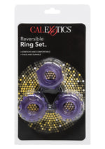 Set de inele pentru penis Calexotics cu 3 inele, violet