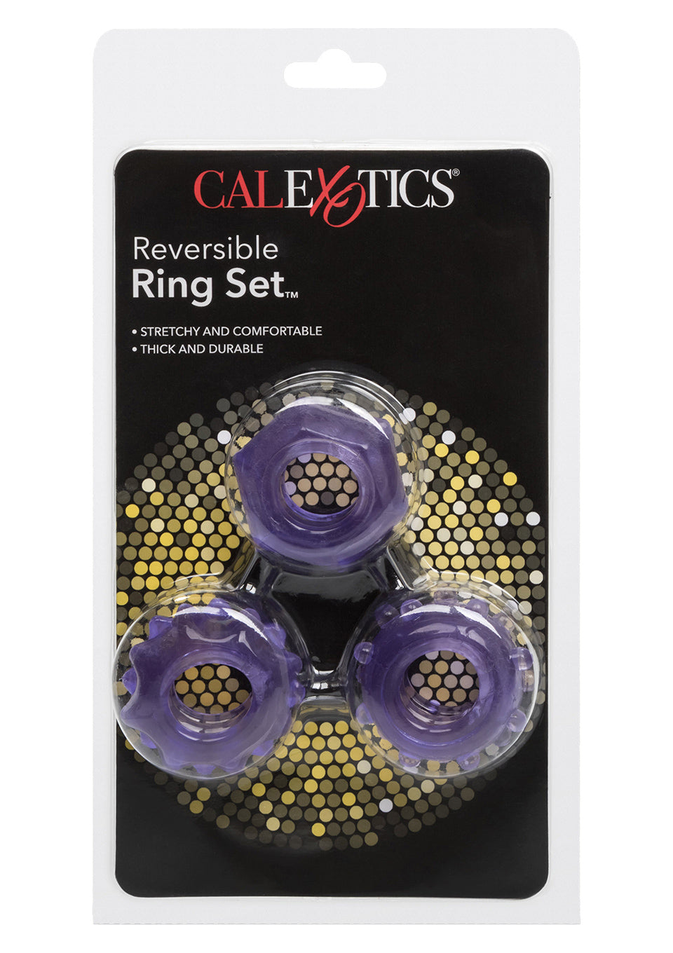 Set de inele pentru penis Calexotics cu 3 inele, violet
