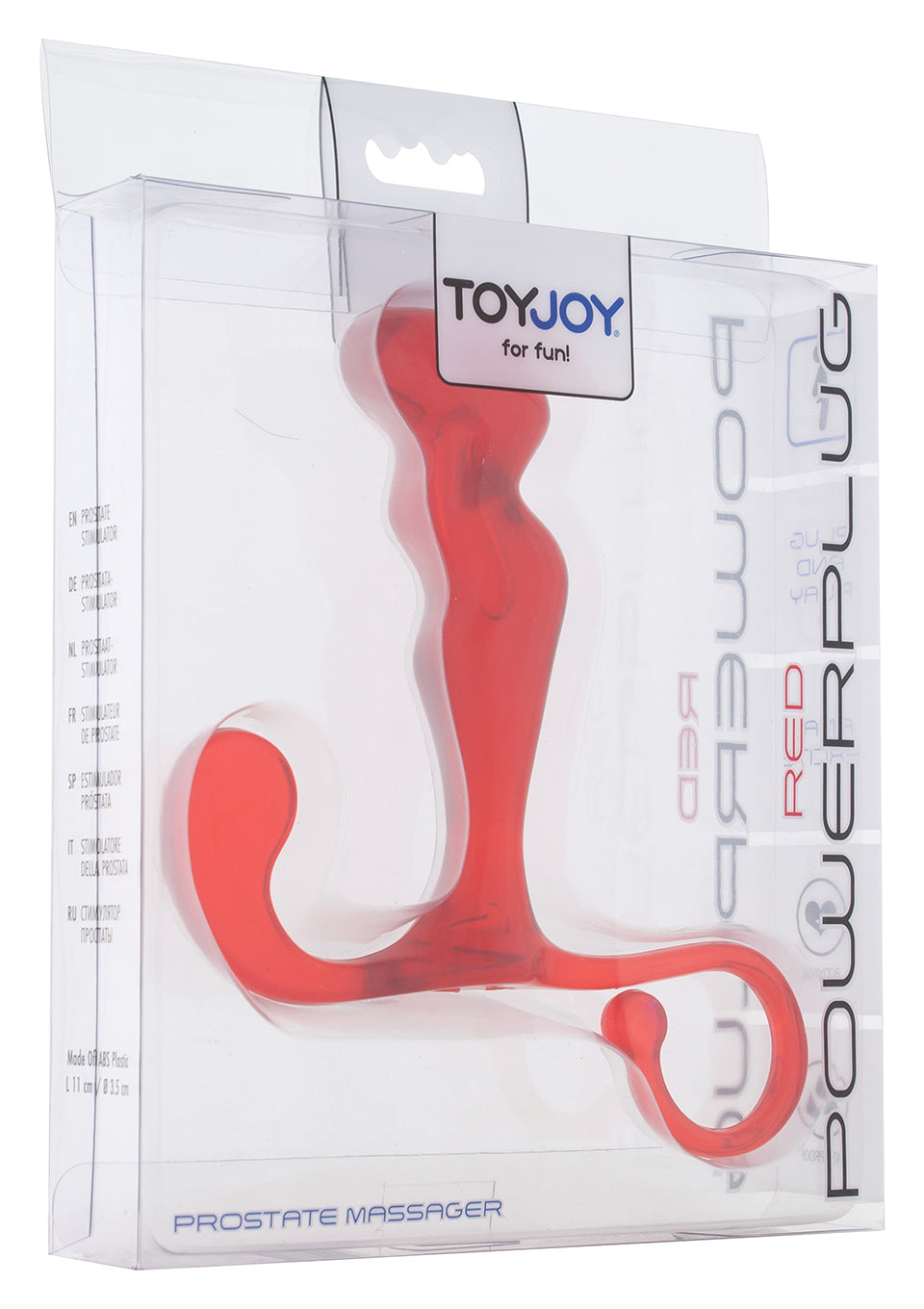 Masaj prostată ToyJoy cu priză TPE, roșu, 3,5 cm
