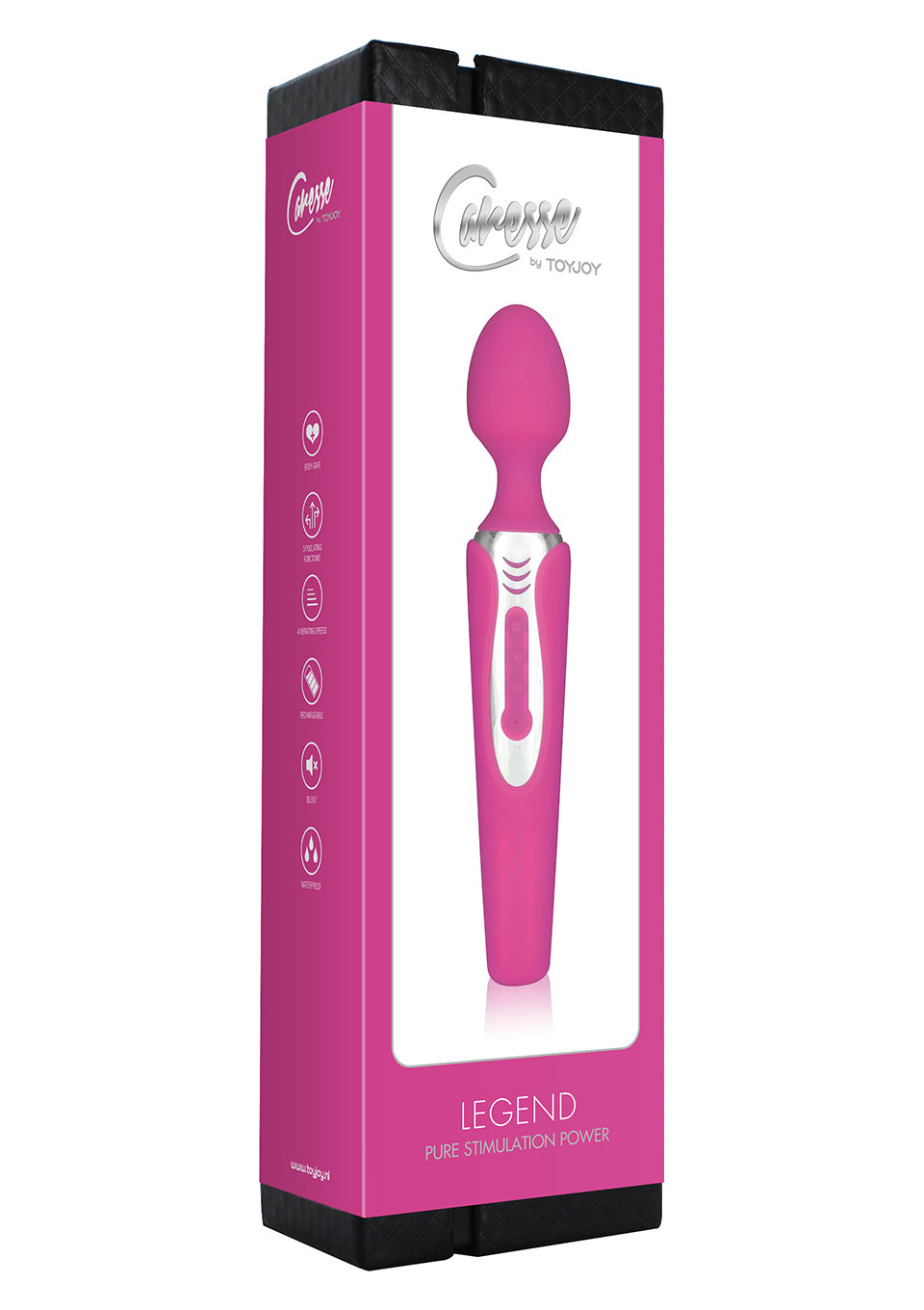 Stimulator clitoridian din silicon roz Legend ToyJoy, reîncărcabil, 21 cm