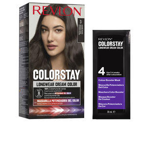 Revlon, Color Stay , Vopsea permanentă de păr, 03 Darkest Brown, 165 ml