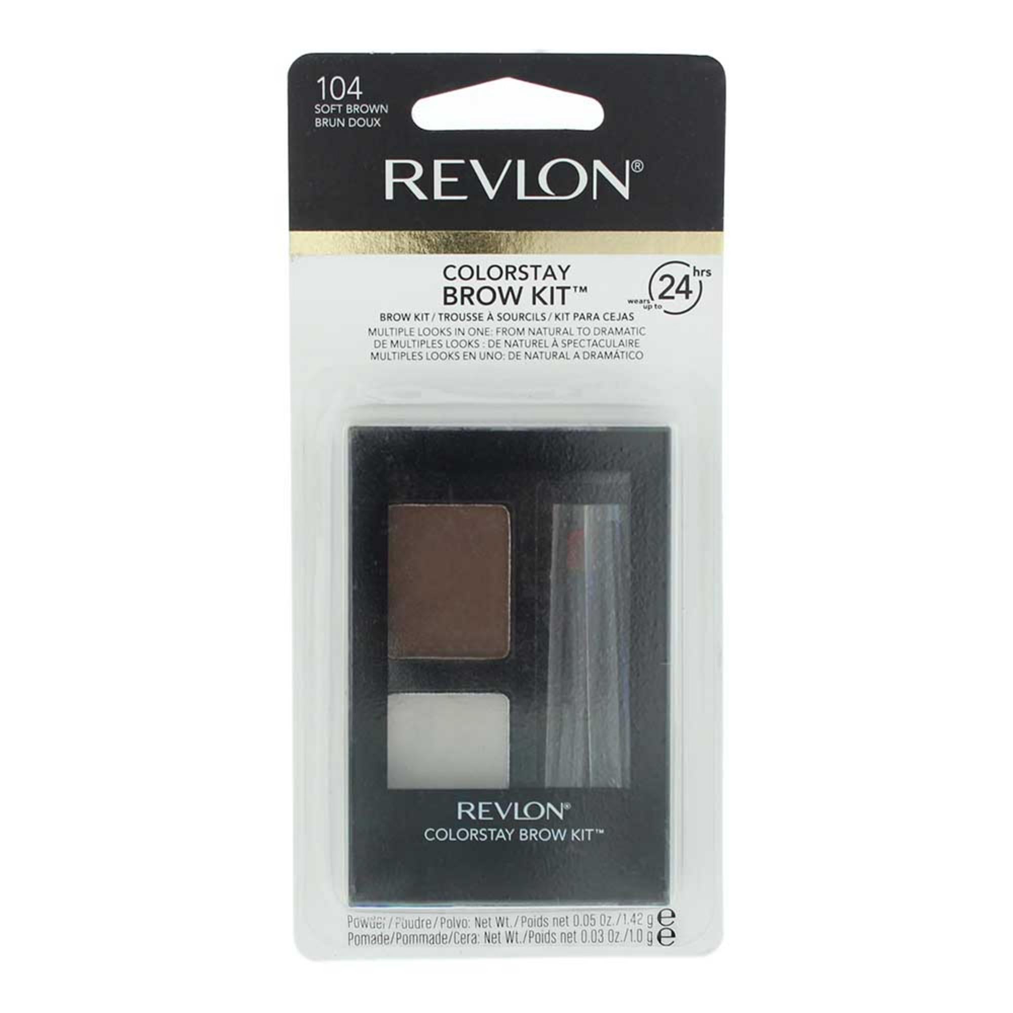 Revlon, Colorstay, Paletă pentru sprâncene, 104, Maro moale, 1.1 g