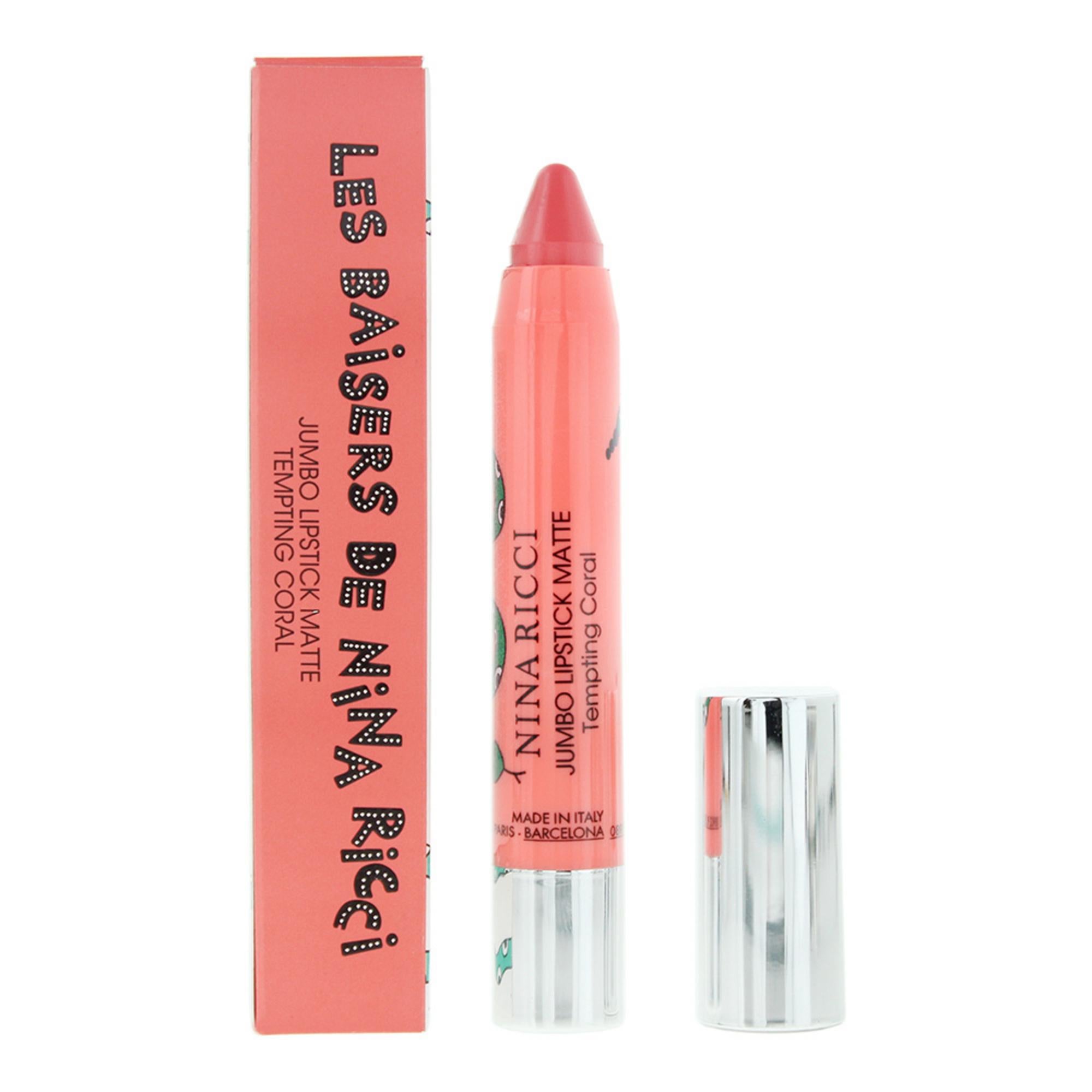 Nina Ricci, Jumbo Lipstick Matte, Mat, Ruj cremos, Coral ispititor, 2.5 g