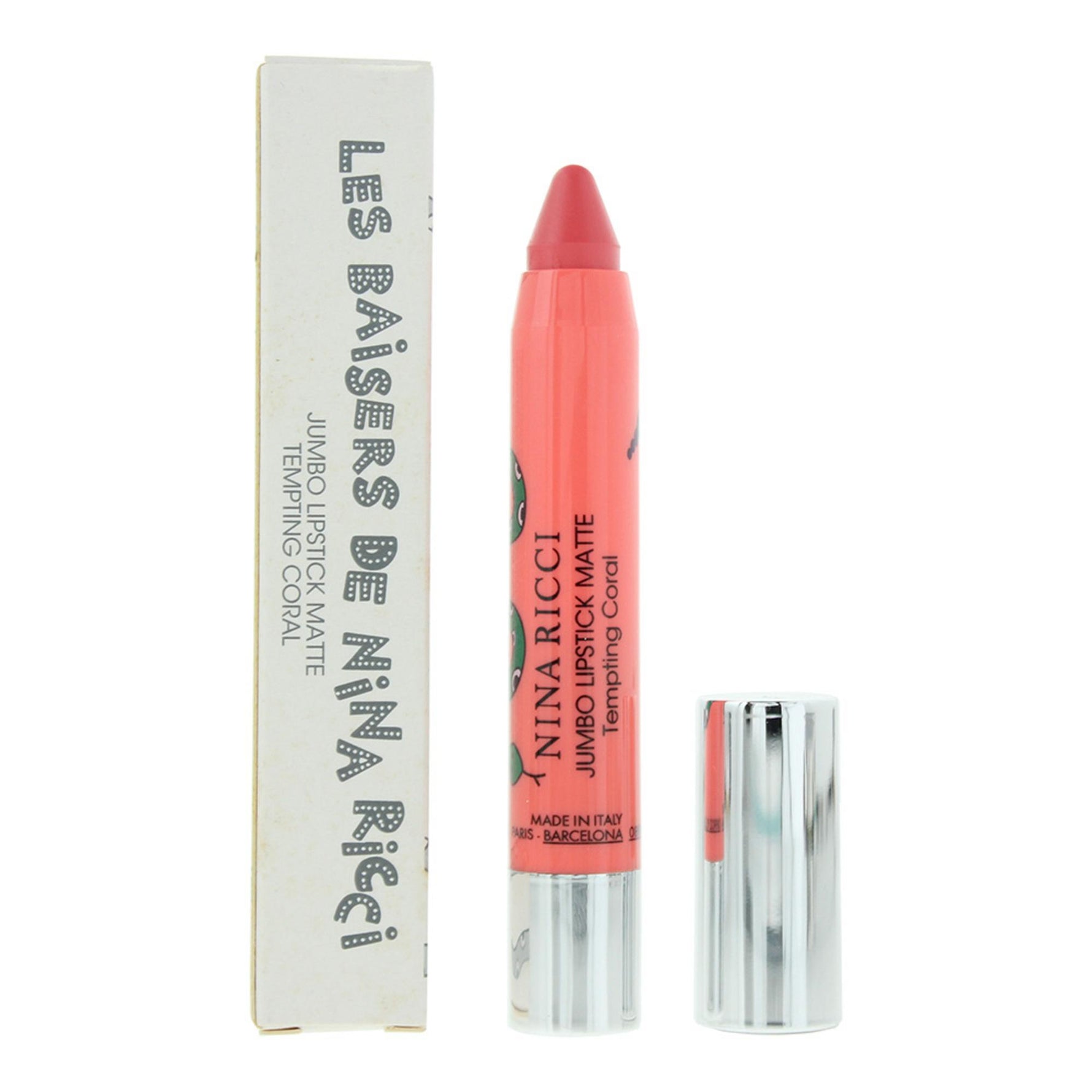 Nina Ricci, Jumbo Lipstick Matte, Mat, Ruj cremos, Coral ispititor, 2.5 g