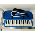 Muzicuta Melodica 32 Clape, Flippy, din ABS, pentru Incepatori, 45 x 13 x 7 cm, Include Husa si Suflator, Albastru