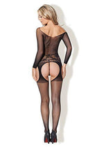 Bodystocking Kiss Me negru M/M