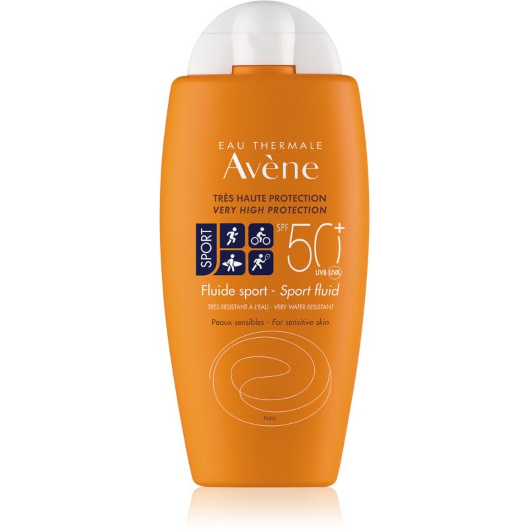 Avene, Sport Fluid, Photo-Protecteur, Fluid de protecție solară, Pentru față și corp, SPF50+, 100 ml