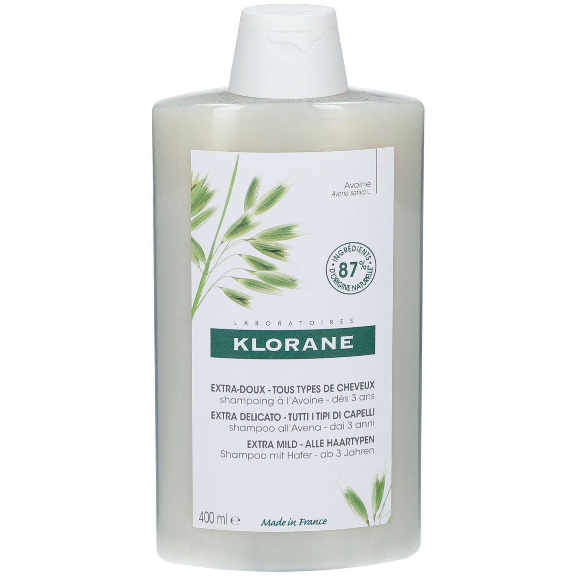 Klorane, Oat Milk, Șampon pentru păr, Curățare blândă, 400 ml