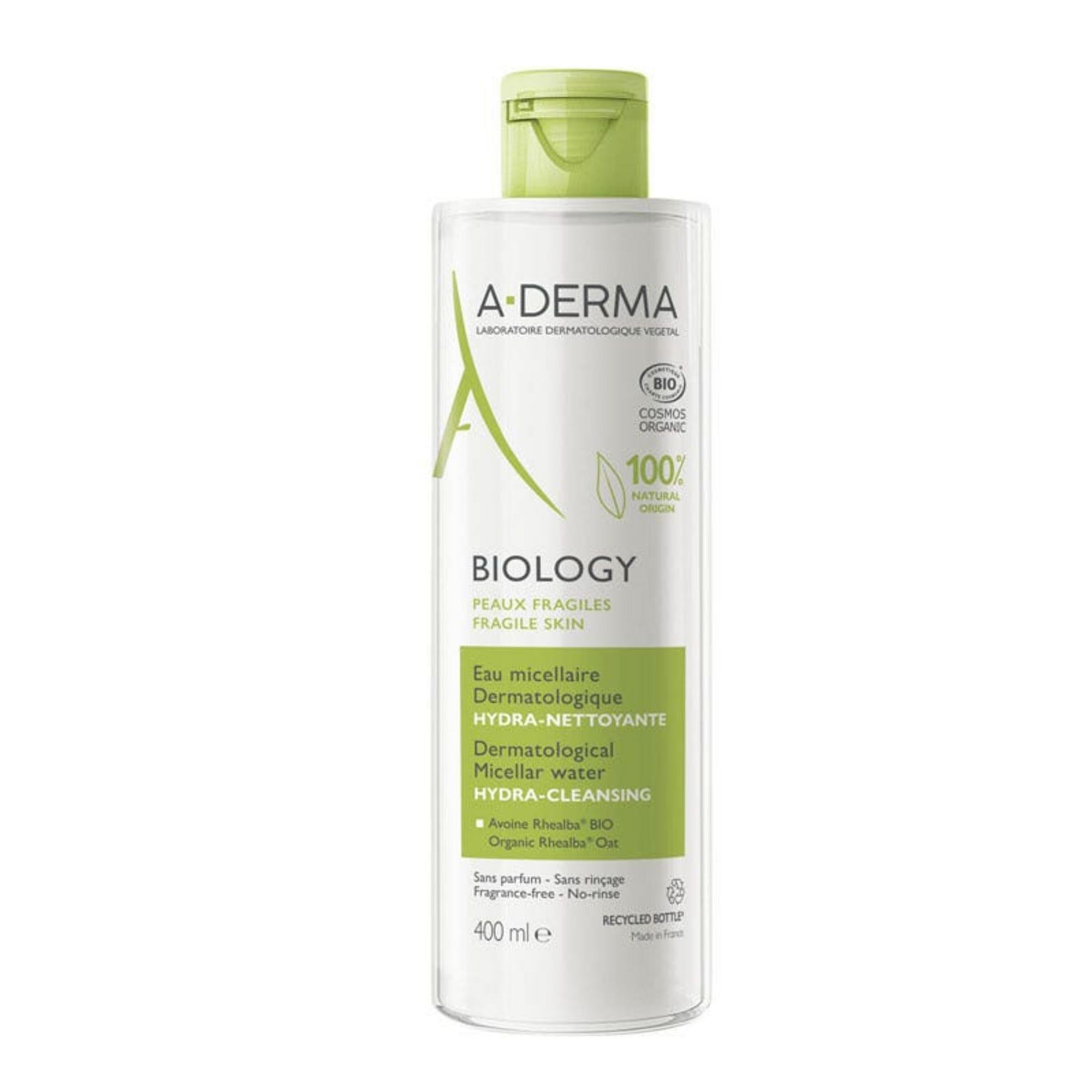 A-Derma, Biology, Hidratant, Apă micelară, Toate tipurile de piele, 400 ml