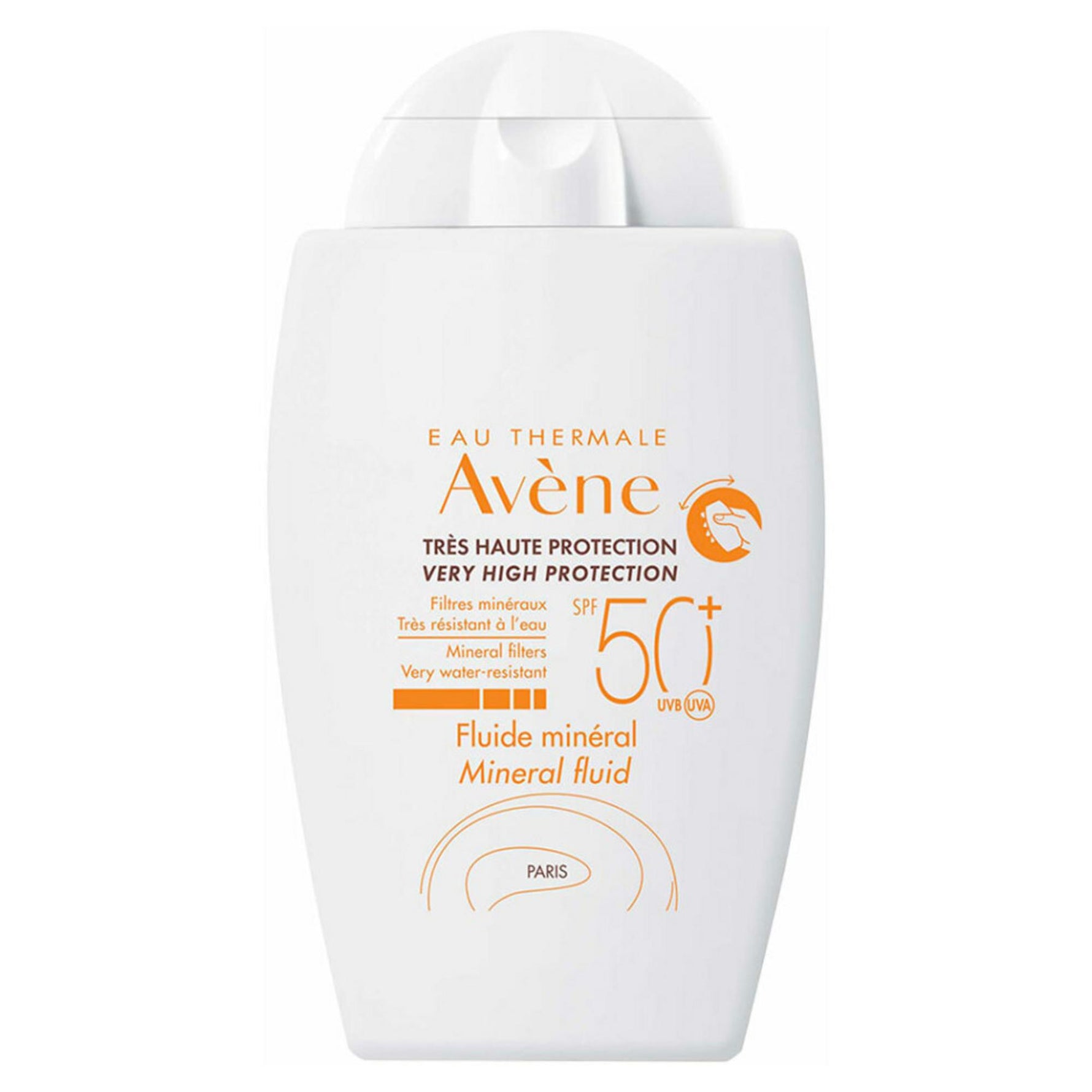 Avene, Intense Protect, Mineral, Protecție UV ridicată, Fluid de protecție solară, Pentru față și corp, SPF 50+, 40 ml