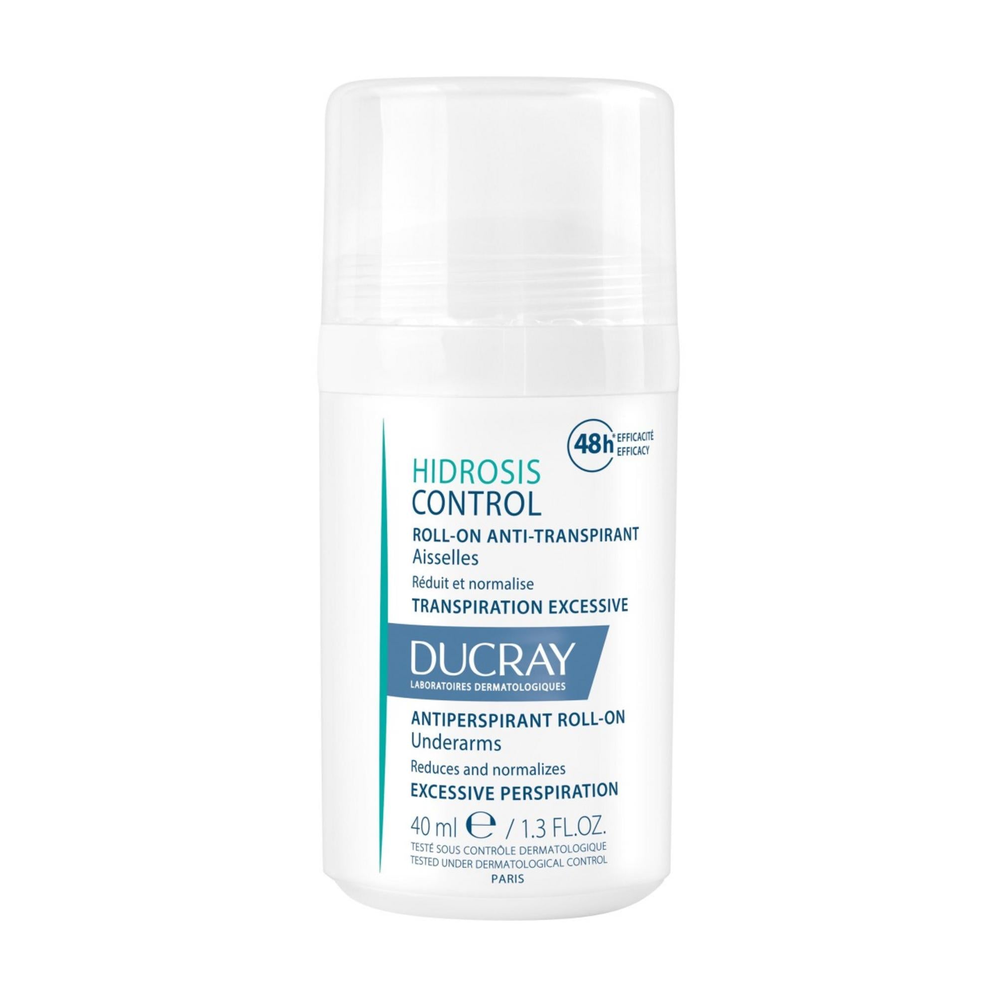 Ducray, Hidrosis Control, Antiperspirant, Deodorant roll-on, Unisex, 40 ml