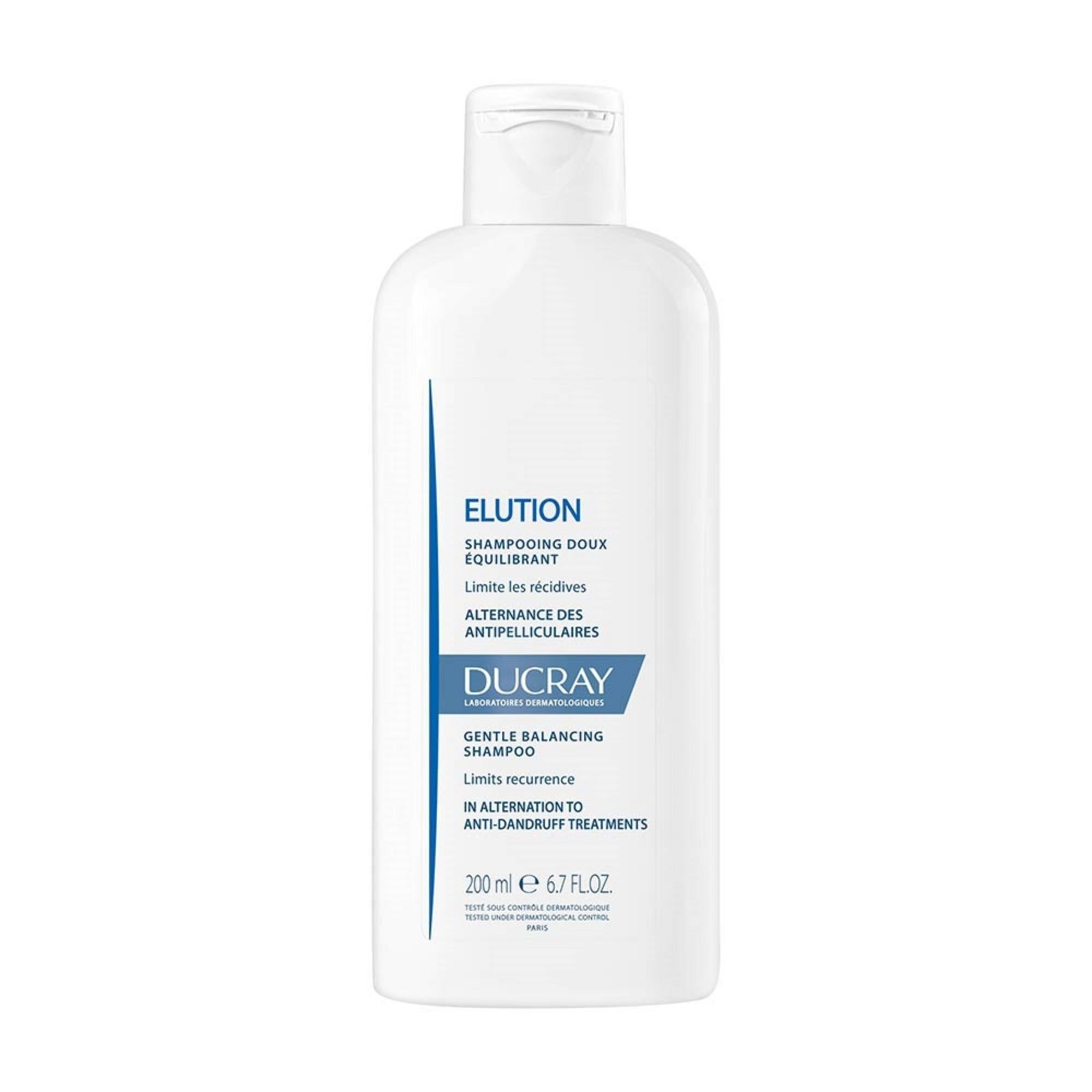 Ducray, Elution, Șampon pentru tratamentul părului, Pentru reechilibrare, Toate tipurile de păr, 200 ml