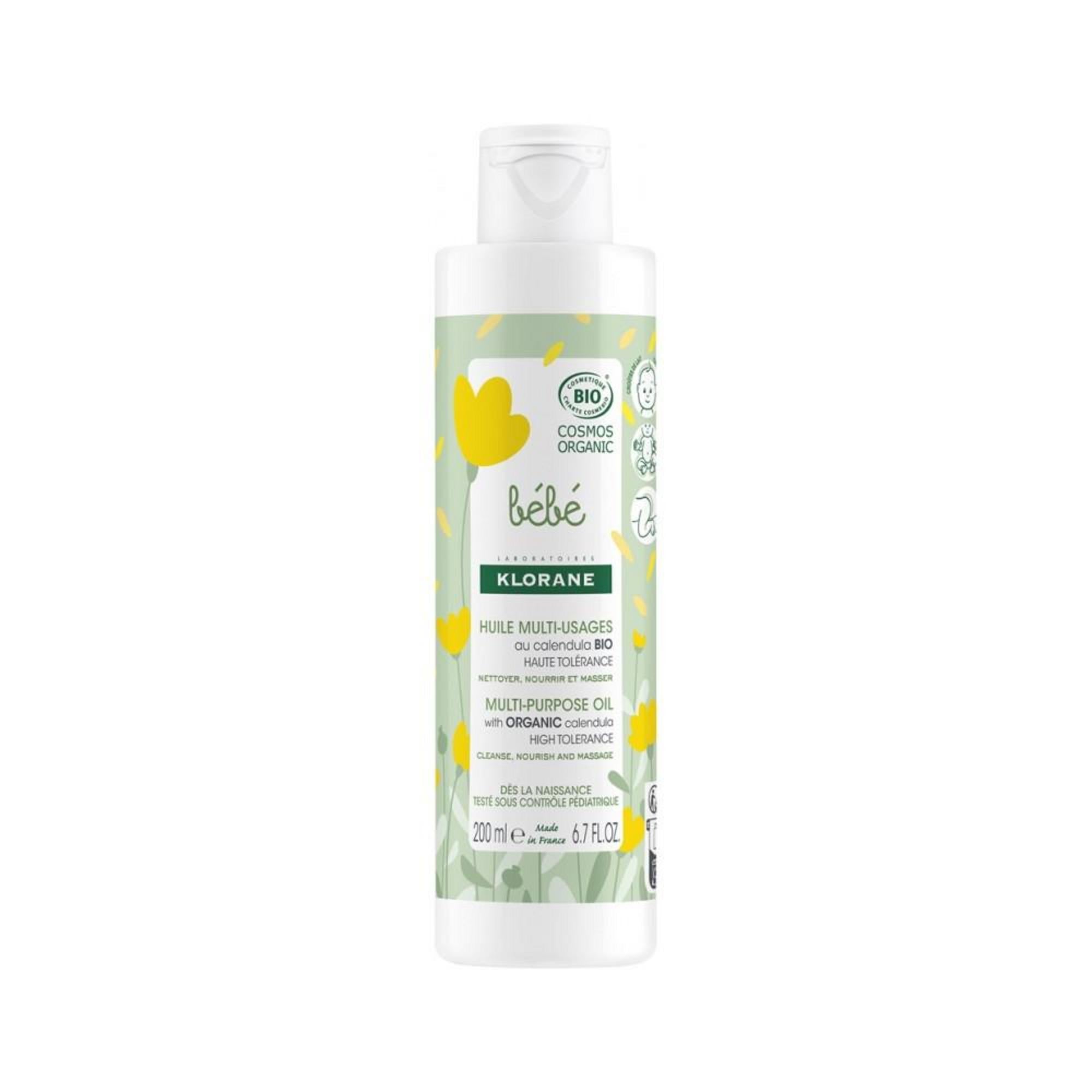 Klorane, Baby, Natural, Hrănește, Dimineață, Ulei, Corp, 200 ml
