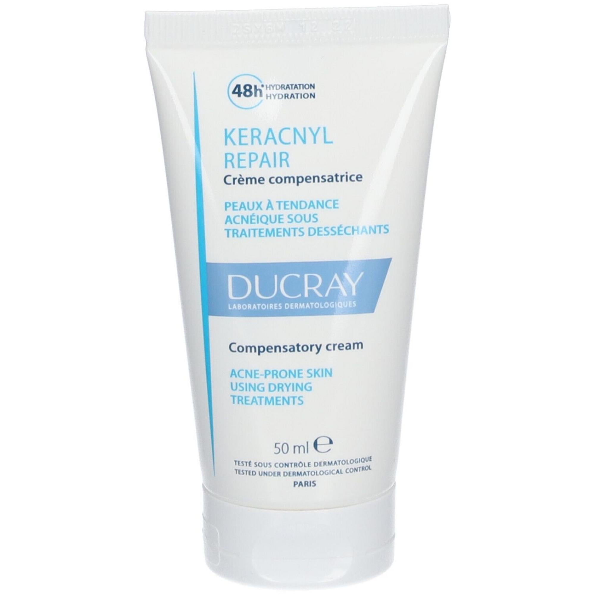 Ducray, Keracnyl, Hydroxydecine, Anti-Imperfecțiuni, Zilnic, Smântână, Pentru față, 50 ml
