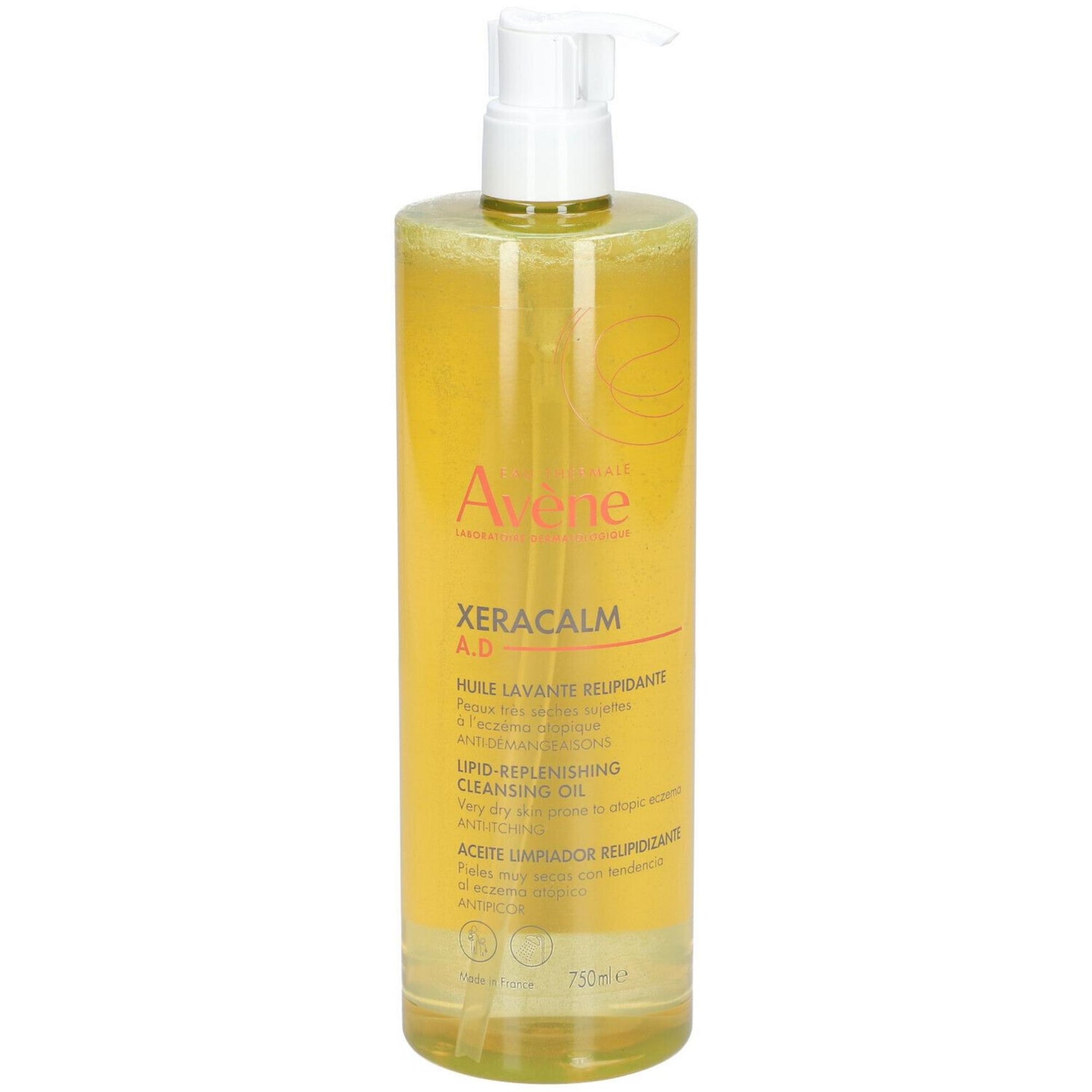 Avene, XeraCalm A.D, Lipid Replenishing, Ulei de duș, Corp, Sensibil, 750 ml