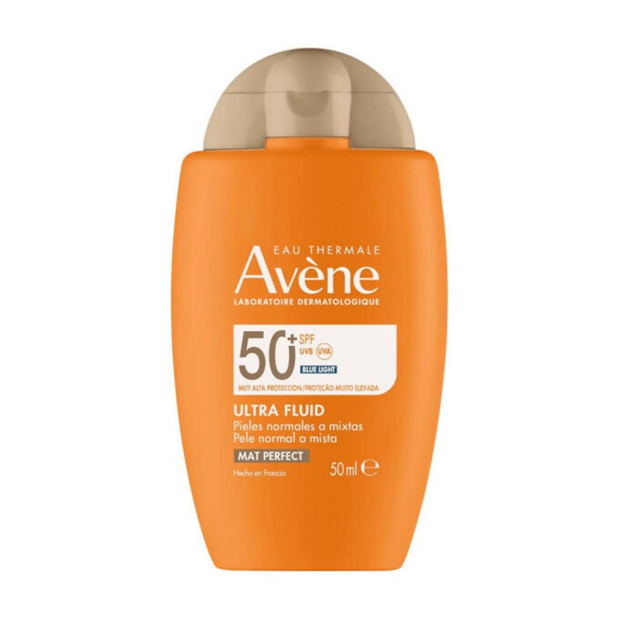 Avene, Ultra Fluid, Fără parfum, Protecție UV, Zilnic, Fluid, Pentru față și corp, SPF50+, 50 ml