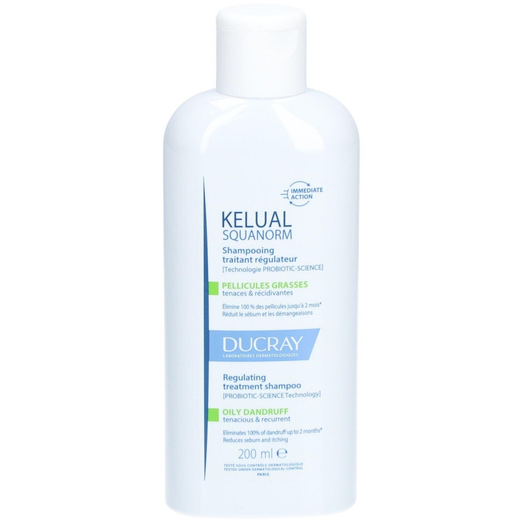 Ducray, Kelual Squanorm, Șampon pentru tratamentul părului, Antimătreață și controlul sebumului, For Scalp With Oily Dandruf, 200 ml