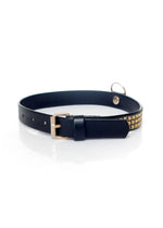 Colier Fetish Seria B cu cristale, auriu, 2 cm