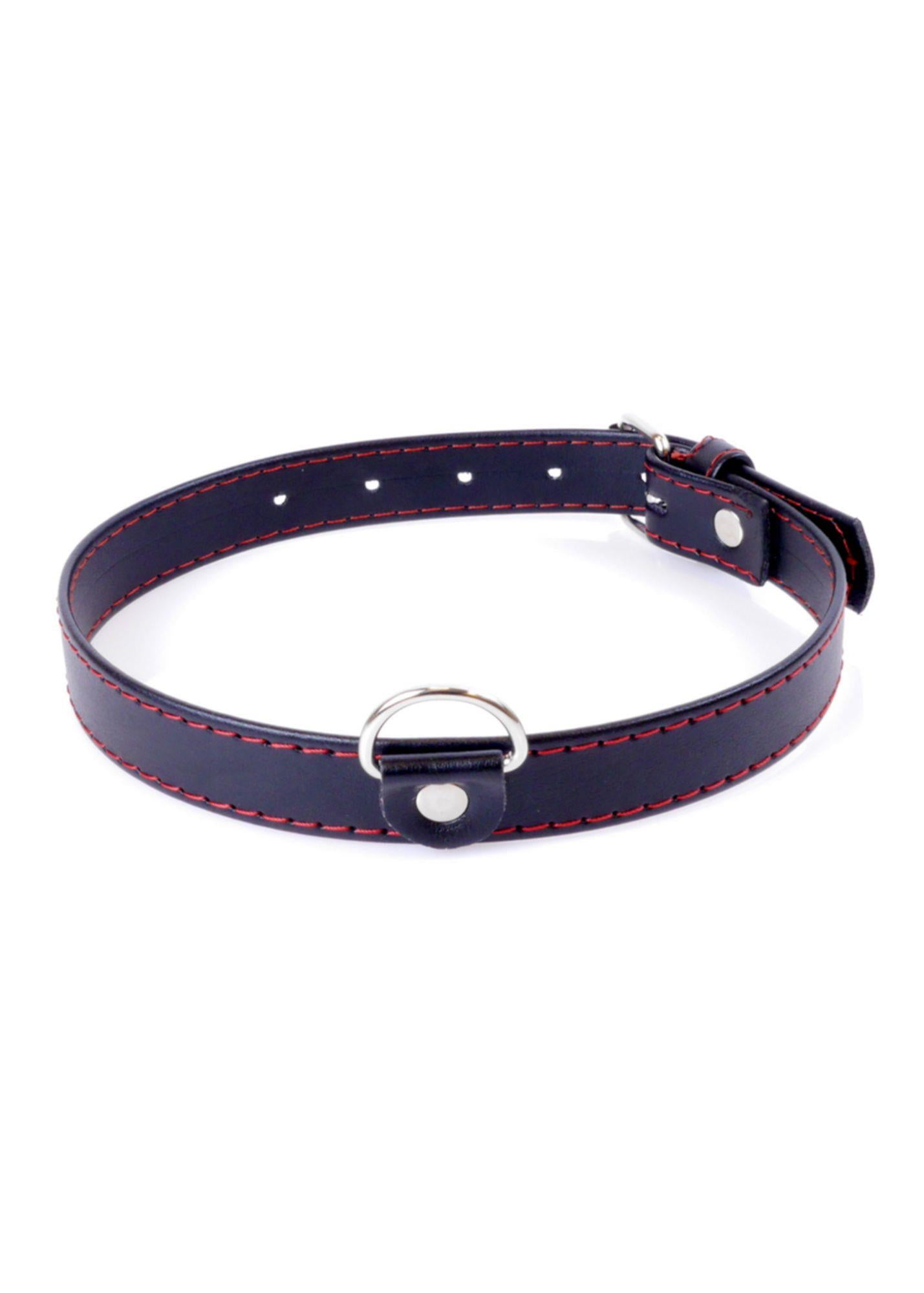 Zgarda BDSM Fetish seria B cu linie roșie 2 cm