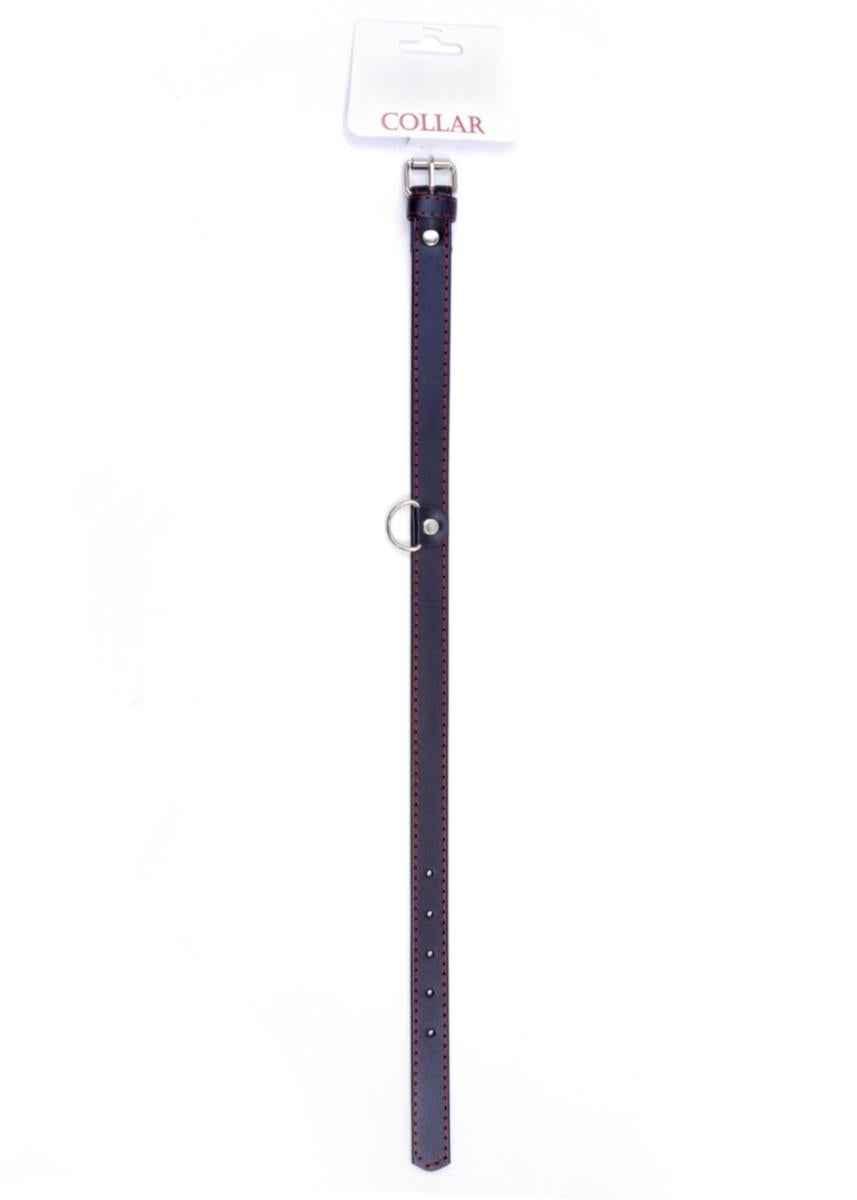 Zgarda BDSM Fetish seria B cu linie roșie 2 cm