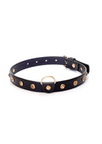 Colier Fetish Seria B cu cristale, auriu, 2 cm